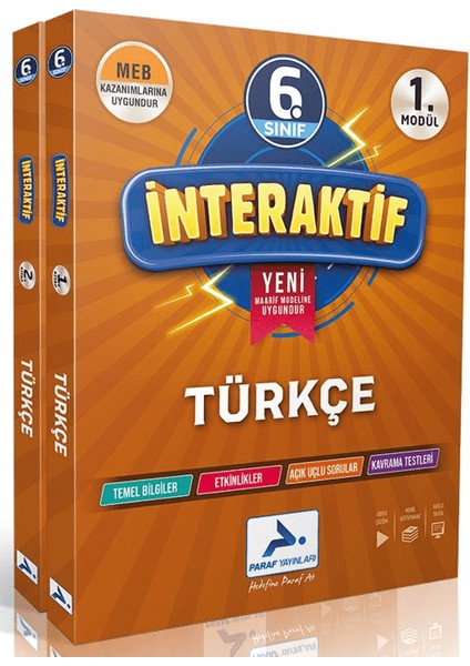 6. Sınıf Interaktif Türkçe Etkinli Çalışma Kitabı (2 Modül)