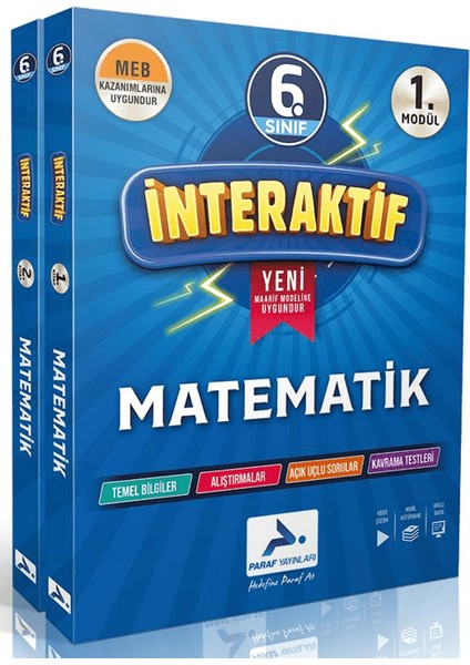 6. Sınıf Interaktif Matematik Etkinli Çalışma Kitabı (2 Modül)