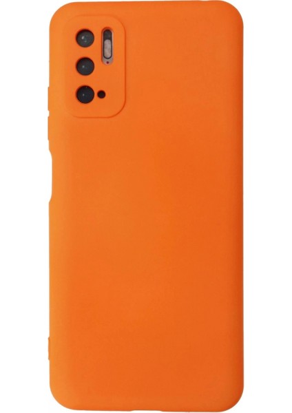 Xiaomi Redmi Note 10 5g Kılıf Nano Içi Kadife Silikon - Turuncu
