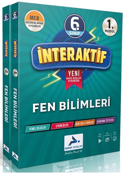 6. Sınıf Interaktif Fen Bilimleri Etkinlikli Çalışma Kitabı (2 Modül)