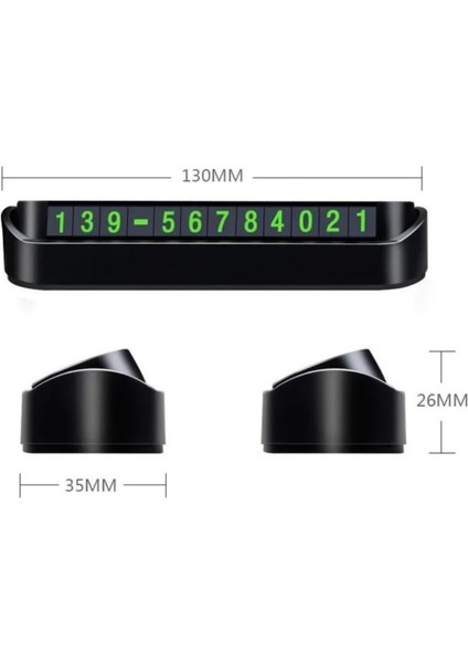 Fosforlu Araç Içi Park Numaratörü | Torpido Üstü Açılır Kapanır Telefon Numarası Gösterici | Şık ve Pratik Tasarım fiyatları