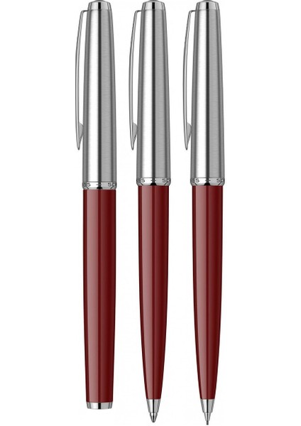 & WizDesign 78 Dolmakalem + Tükenmezkalem + Versatil Üçlü Set Bordo (Ömür Boyu Garantili - Lüks Kutulu - İsme Özel Tasarım) modelleri