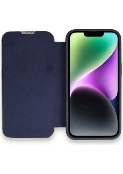 iPhone 13 Pro Max Kılıf Dolpin Kapaklı - Lacivert