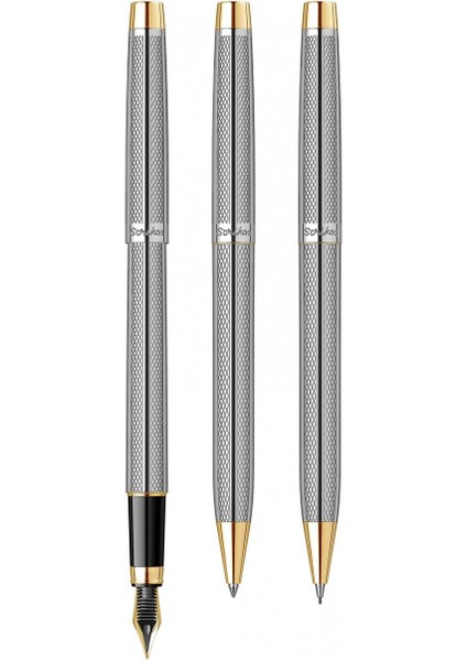 & WizDesign 722W Dolma Kalem + Tükenmezkalem + Versatil Ikili Set Gold Krom ( Ömür Boyu Garantili - Lüks Kutulu - İsme Özel Tasarım ) fırsatları