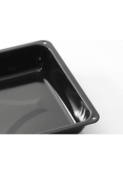 Şık Siyah Parlak Emaye Dikdörtgen Baklava ve Börek Fırın Tepsisi