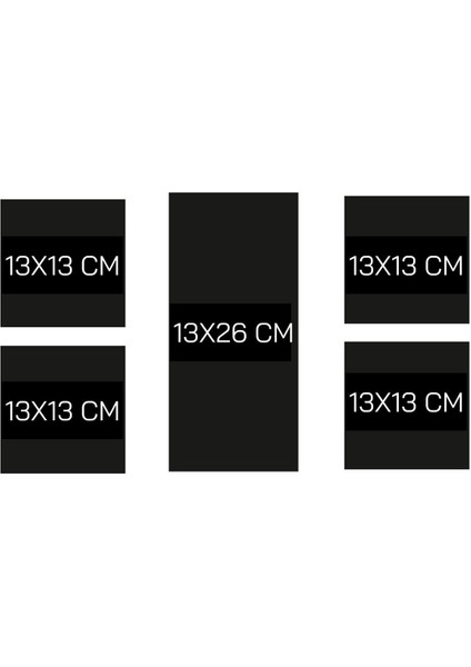 5 Parça Ahşap Tablo Seti, Mutfak Köşesi Için Mdf Duvar Dekoru, 50X30 cm