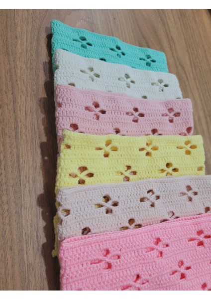 Örgü Bandana, El Örgüsü Desenli Üçgen Bandana, Yazlık Bandana modelleri