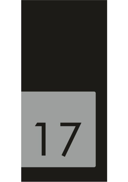 Siyah Aynalı Kapı Numarası 17, Modern ve Şık Daire Kapı Detayı