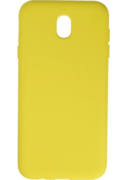Samsung Galaxy J7 Pro / J730 Kılıf Nano Içi Kadife Silikon - Sarı