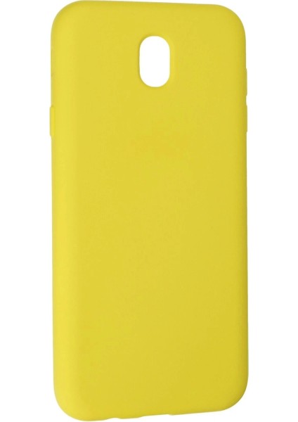 Samsung Galaxy J7 Pro / J730 Kılıf Nano Içi Kadife Silikon - Sarı modelleri