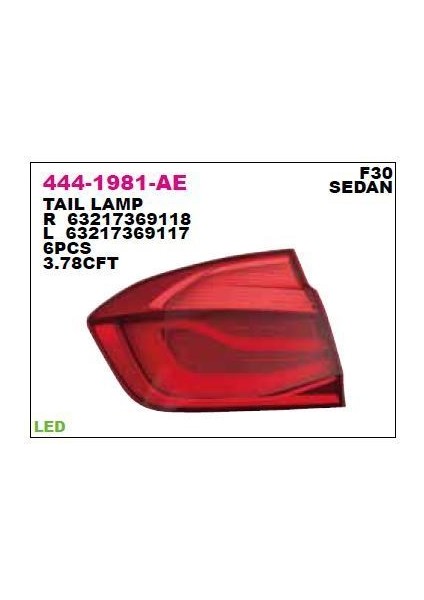 DEPO-444-1981L-AE - Stop ( Bmw F30 Lcı Dıs Sol 2014-2018 )