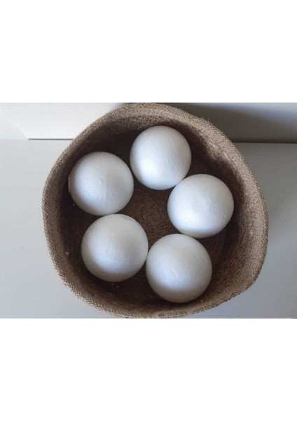 Beyaz Köpük Top 8cm 5'li Paket, Hafif ve Dayanıklı Malzeme