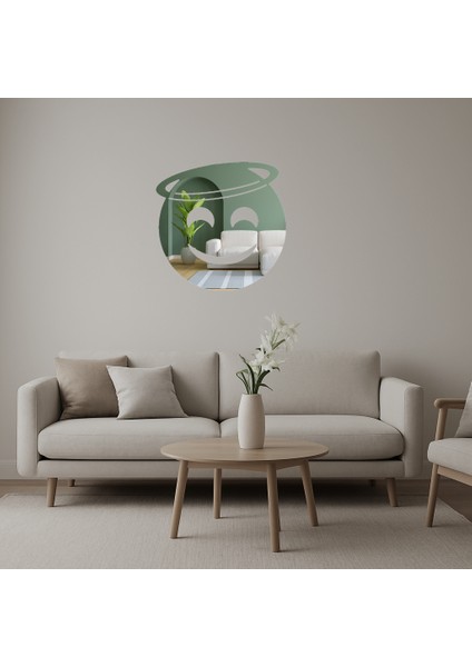 Melek Yüzlü Gülümseme Dekoratif Aynalı Tablo - 3mm - CPTD3284-3974