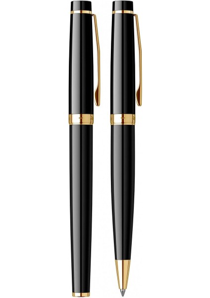 & WizDesign 38 Dolmakalem + Tükenmezkalem Ikili Set Siyah Altın (Ömür Boyu Garantili - Lüks Kutulu - İsme Özel Tasarım) indirimleri