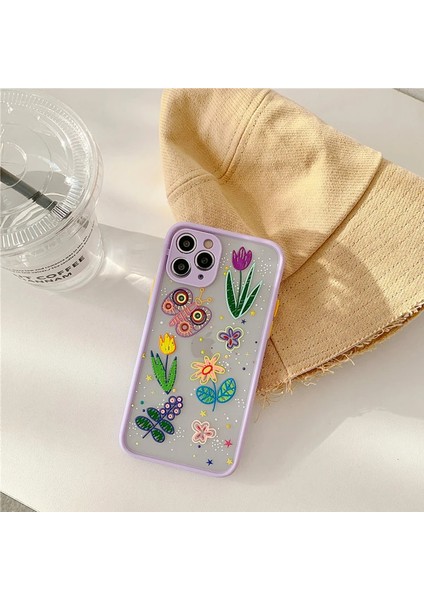 iPhone 11 Pro 5.8inç Kamera Korumalı Çiçek Desenli Silikon KILIF-(1903) indirimleri
