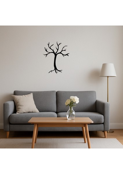 Yapraksız Ağaç Tasarımlı Mdf Dekoratif Tablo - TOA6836-6659 fırsatları
