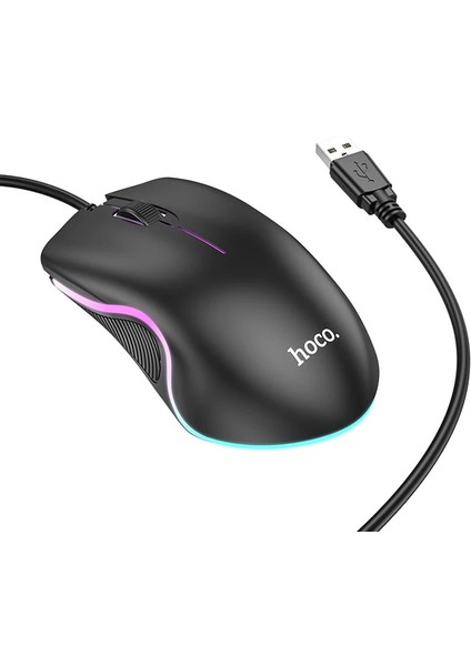 Hoco GM19 Rgb LED Işıklı Gamer Oyuncu Kablolu Optik MOUSE-(1903) modelleri