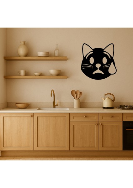 Ağlayan Kedi Yüz Ifadeli Dekoratif Tablo - TOA2313-3015 fiyatları