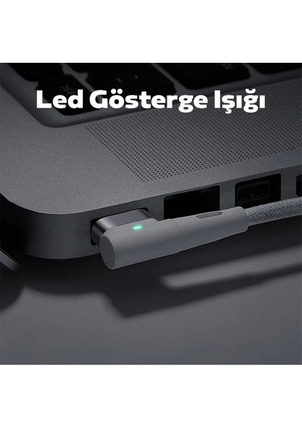 Baseus Zinc Manyetik L Uçlu 60W Macbook Hızlı Şarj Güç Kablosu 2M-(1903) fırsatları