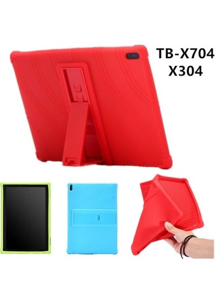 Lenovo Tab 4 10 (TB-X304X704 Standlı Silikon KILIF-(1903)