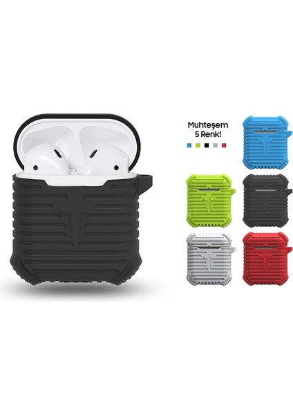 Ally Apple Airpods Için Sert Darbe Emici Silikon Kılıf ANAHTARLIKLI-(1903) fırsatları