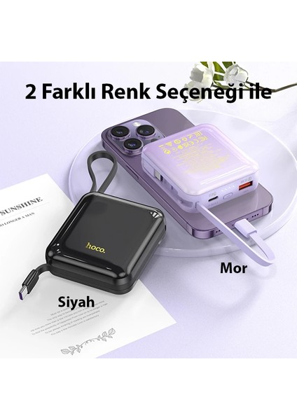 Hoco Q23 Blade 10000MAH 22.5W+PD20W Kablolu POWERBANK-(1903) modelleri