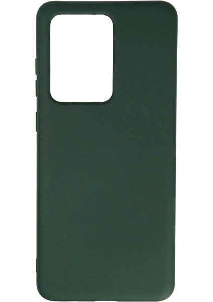 Samsung Galaxy S20 Ultra Kılıf Nano Içi Kadife Silikon - Koyu Yeşil