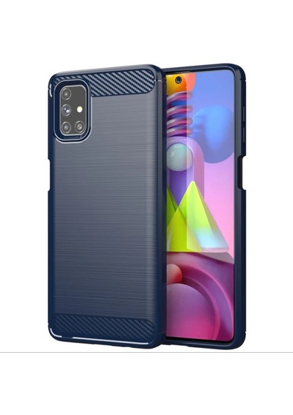Ally Samsung Galaxy M51 Brushed Carbon Fiber Silikon KILIF-(1903) fiyatları