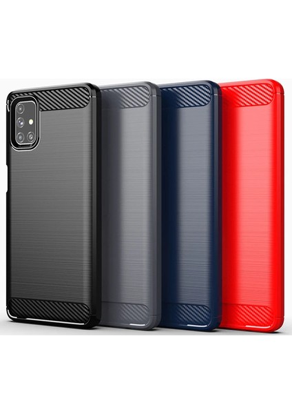 Ally Samsung Galaxy M51 Brushed Carbon Fiber Silikon KILIF-(1903) fırsatları