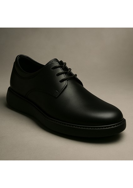 GR0314 Hakiki Deri Kalın Poli Taban Günlük Kullanım Üst Kalite Klasik Ayakkabı