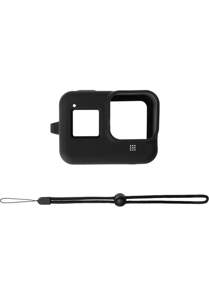 Puluz PU428B Gopro Hero8 Için Silikon Koruma Kılıfı+Wrist STRAP-(1903)