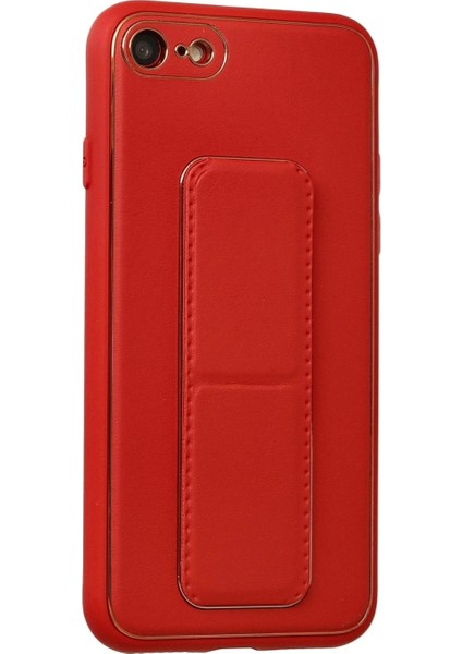 iPhone 7 Kılıf Coco Deri Standlı Kapak - Kırmızı fiyatları