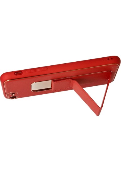 iPhone 7 Kılıf Coco Deri Standlı Kapak - Kırmızı modelleri