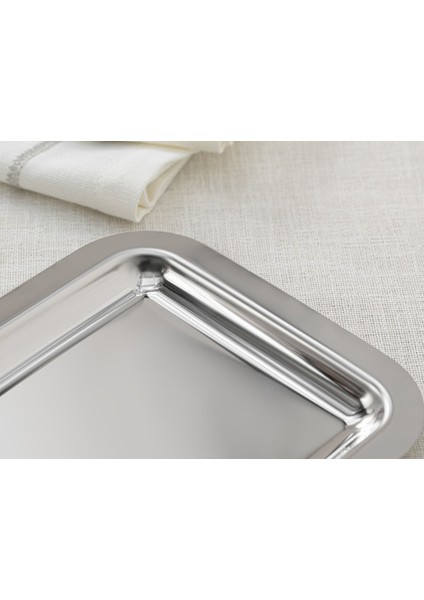 Parlak Metal Baton Tepsi 32X13 Cm, Şık ve Dayanıklı Kullanım Sağlar fiyatları