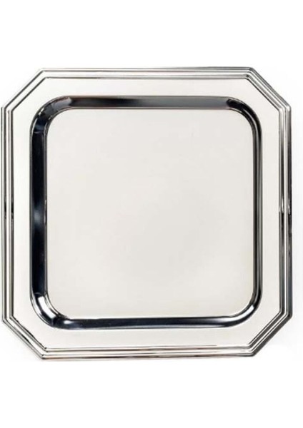 Şık Metal Kare Sunum Tepsi 22 Cm, Zarif ve Kullanışlı Tasarım. fiyatları