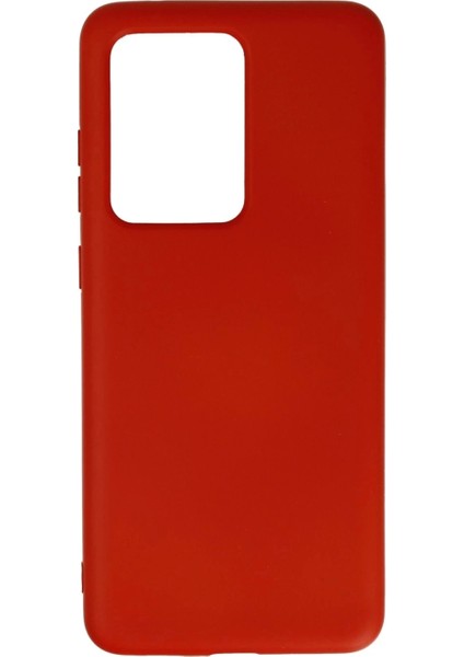 Samsung Galaxy S20 Ultra Kılıf Nano Içi Kadife Silikon - Kırmızı