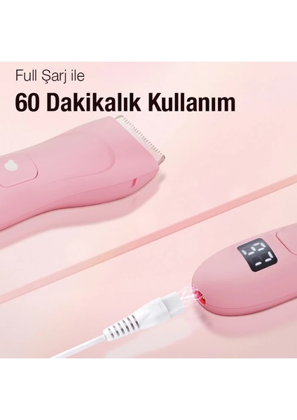 Ezere Saç Sakal Vücut Tıraş Makinesi Su Geçirmez Dijital GÖSTERGELI-(1903)