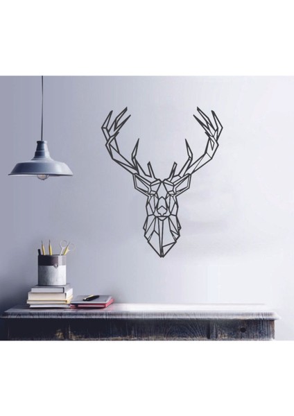 Ahşap Geyik Figürlü Duvar Dekoru, Doğal ve Şık Tasarım, Modern Ev Aksesuarı