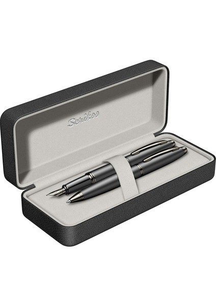 & WizDesign 88 Dolmakalem + Tükenmezkalem Ikili Set Mat Siyah (Ömür Boyu Garantili - Lüks Kutulu - İsme Özel Tasarım)