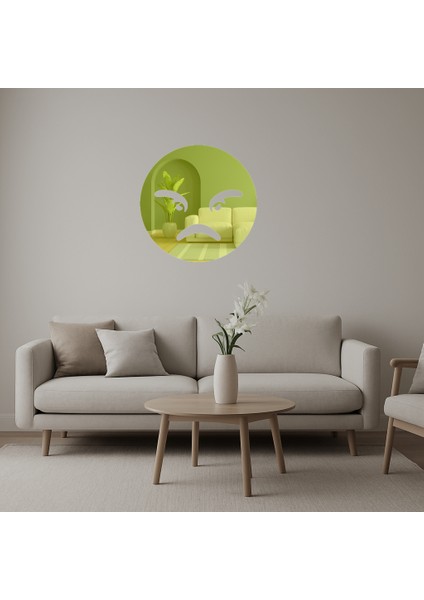 Sinirli Emoji Dekoratif Altın Aynalı Tablo - CPTD2558-3380