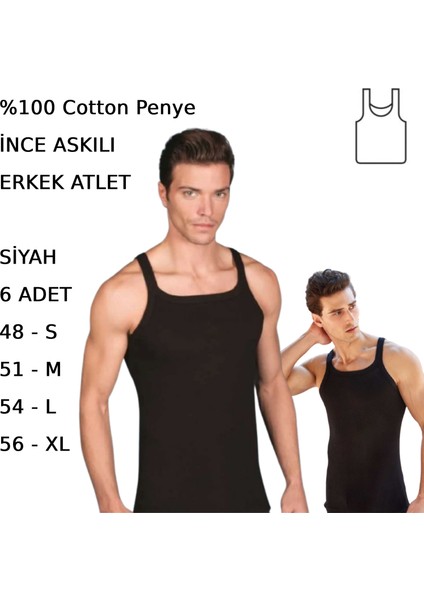 Erkek Ince Askılı Fitilli Slim Fit Kaşkorse Atlet 6 Adet Beyaz Siyah Gri Melanj Renkli modelleri