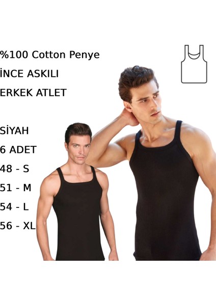 Erkek Ince Askılı Fitilli Slim Fit Kaşkorse Atlet 6 Adet Beyaz Siyah Gri Melanj Renkli fırsatları