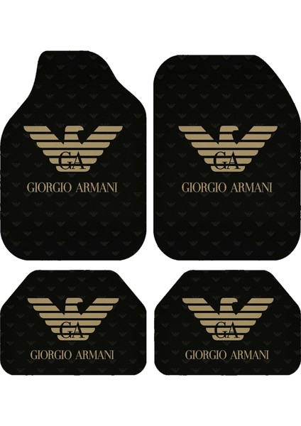 Lüx Marka Desenli Dekoratif 4'lü Oto Paspas Takımı Tüm Araçlara Uygun Leke Tutmaz Makinede Yıkanabilir