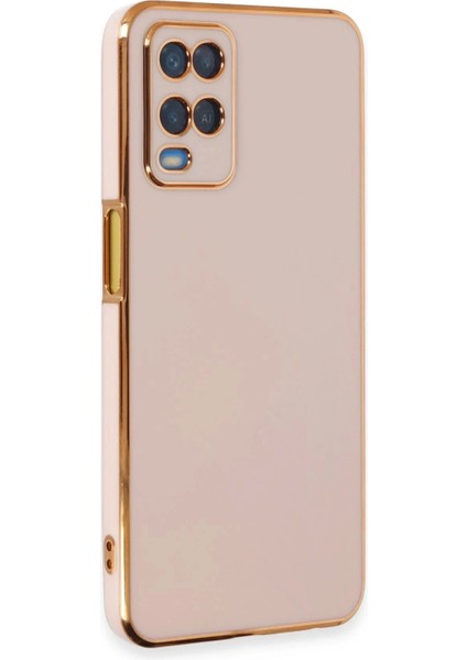 Oppo A54 4g Kılıf Volet Silikon - Pembe