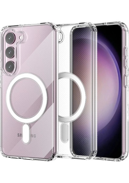 Samsung Galaxy S23 Plus Kılıf Magneticsafe Şeffaf Silikon - Şeffaf fiyatları