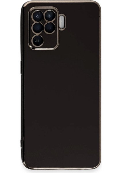 Oppo Reno 5 Lite Kılıf Volet Silikon - Siyah