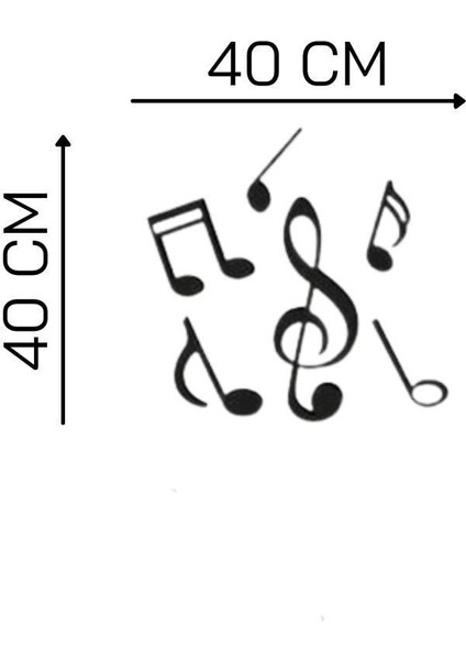 Siyah Ahşap Nota ve Sol Anahtarlı Dekoratif Duvar Süsü fırsatları