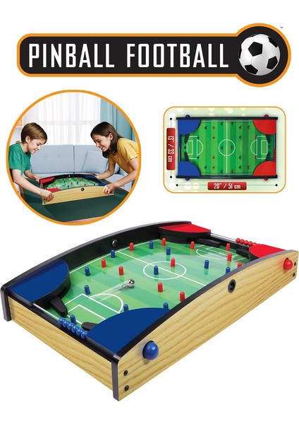 Masaüstü Futbol Pinball Oyunu – 2 Kişilik Refleks ve Strateji Oyunu (50 Cm)