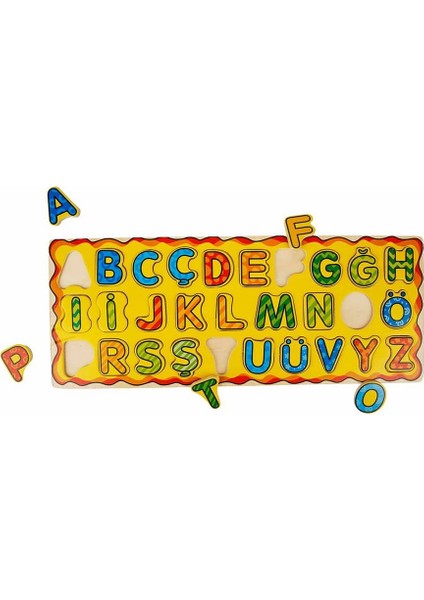 Ahşap Bultak Harfler 30 Parça | Eğitici Ahşap Alfabe Puzzle | 45X18 cm Güvenli Malzeme modelleri