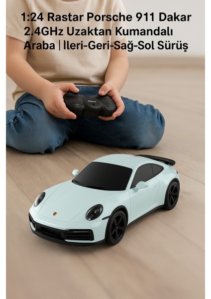 1:24 Rastar Porsche 911 Dakar 2.4ghz Uzaktan Kumandalı Araba | Ileri-Geri-Sağ-Sol Sürüş